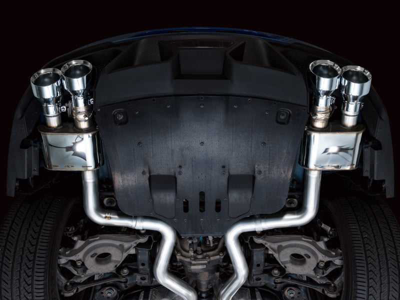 AWE Tuning 21-23 Ford Mustang Mach 1 SwitchPath Cat-Back Exhaust w/ Quad Chrome Silver Tips - 3025-42551