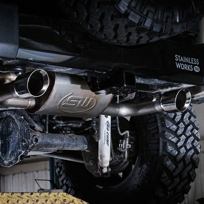 Stainless Works 2007-17 Jeep Wrangler Axle Back Exhaust - JPJKAB