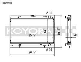 Koyo 89-94 Nissan 240SX S13 2.4L KA24E/DE (MT) Radiator - HH020539