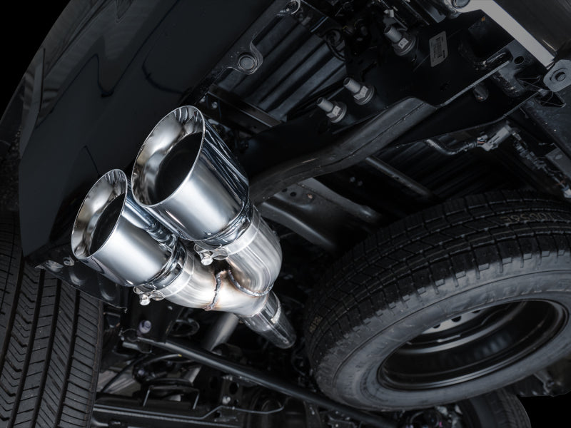 AWE Tuning 0FG Exhaust for 3rd Gen Toyota Tundra - Dual Chrome Silver Tips - 3015-32063
