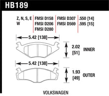 Load image into Gallery viewer, Hawk Performance Ceramic Street Brake Pads - HB189Z.595