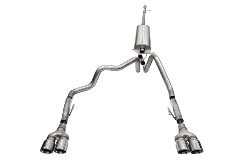 Corsa 2022-2024 Chevrolet Silverado 1500 Cat-Back Dual Rear Exit with Twin 4in Polished Tips - 21238
