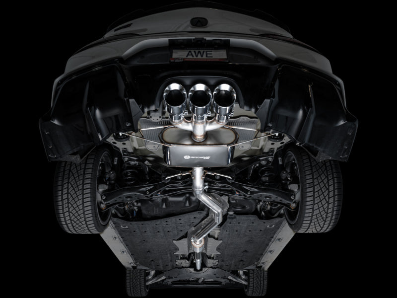 AWE Tuning 2024 Acura Integra Type S DE5 FWD Touring Edition Exhaust w/ Triple Chrome Silver Tips - 3015-52335