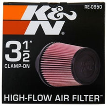 Load image into Gallery viewer, K&amp;N Universal Rubber Filter 3 1/2inch ID FLG / 6inch Base / 4-5/8inch Top / 6inch Height - RE-0950
