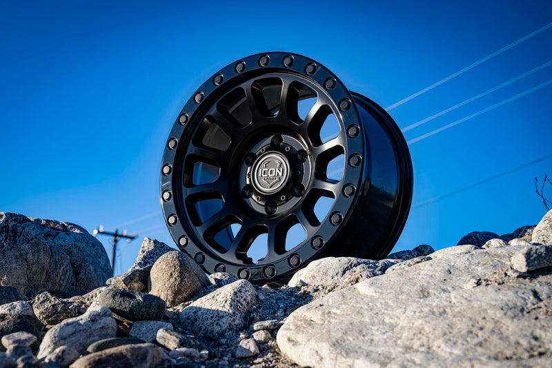 ICON Hulse 17 X 8.5 5 X 150 25mm Offset 5.75in BS Double Black - 8017855557DB