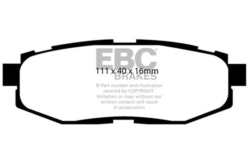 EBC 10-14 Subaru Legacy 2.5 GT Bluestuff Rear Brake Pads - DP51758NDX