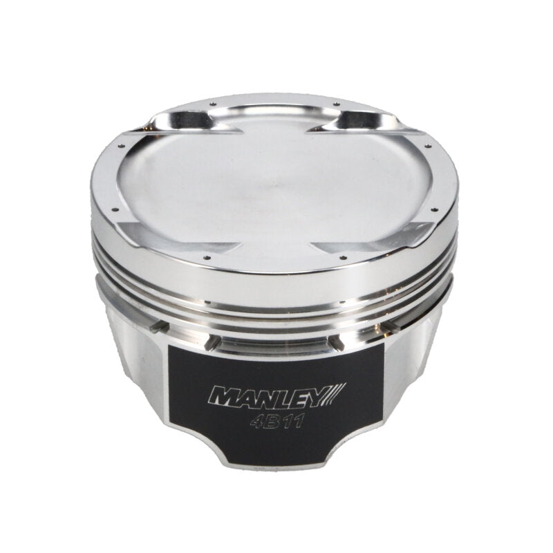 Manley 08+ Mitsubishi 4B11T 86.5mm (+.5mm) -11cc Dome 9.0:1 CR Turbo Tuff Series Piston Set w/ Rings - 624205CE-4