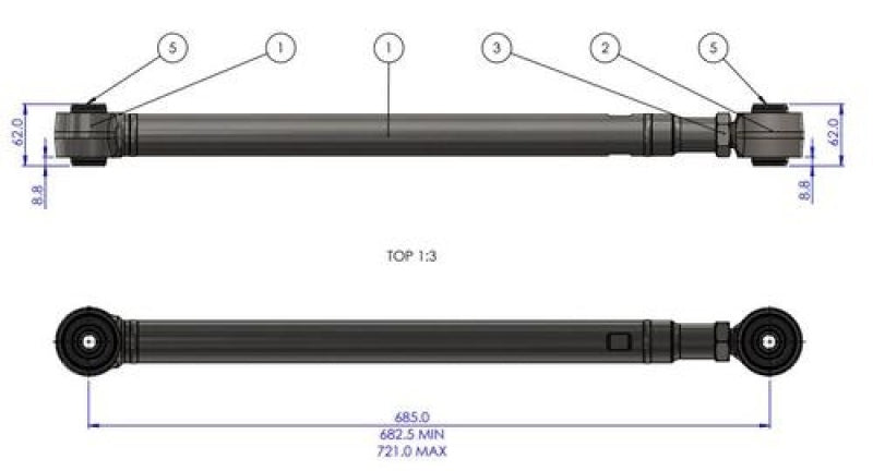 SuperPro 08-21 Toyota Land Cruiser 200 Series HD Adj. Rear Lower Trailing Arm Set - TRC1139