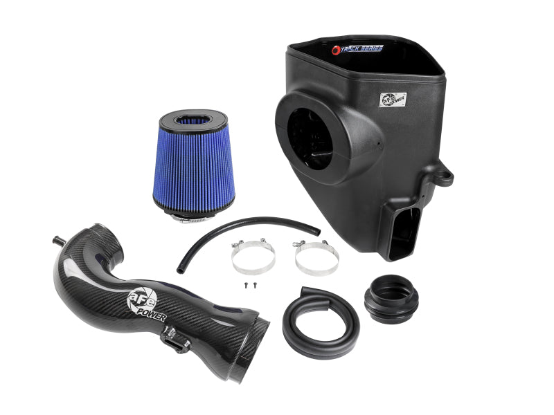 aFe 19-20 GM Trucks 5.3L/6.2L Track Series Carbon Fiber Cold Air Intake System With Pro 5R Filters - 57-10015R