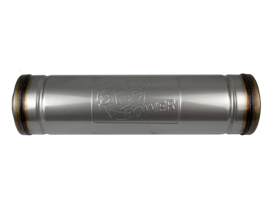 aFe MACH Force-Xp 409 SS Muffler 3in Center/Center 18in L X 5in Dia - Round Body - 49M30050