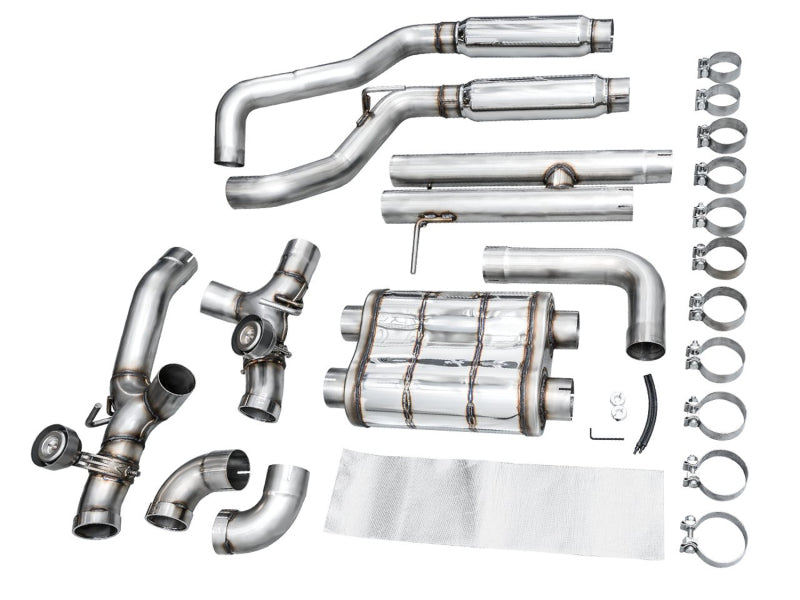 AWE Tuning 21+ Wrangler 392 Switchpath Cat-Back Exhaust- Quad BashGuards - 3025-41392