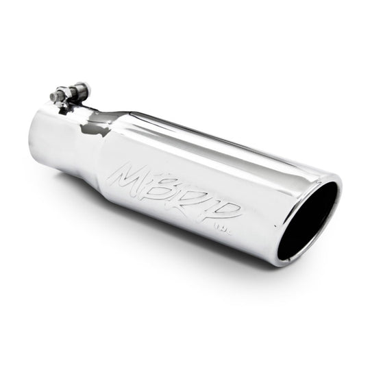 MBRP Universal Tip 3in O.D. Angled Rolled End 2 inlet 10 length - T5113
