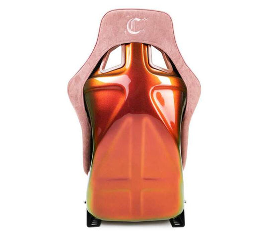 NRG FRP Bucket Seat (Large) Prisma-Chromatic Mauve Vegan Suede w/ Chameleon Back - FRP-302MUV-CHRMTC