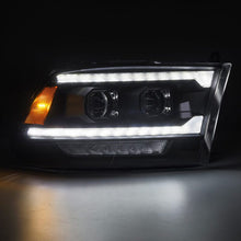 Load image into Gallery viewer, AlphaRex 09-18 Dodge Ram 2500 LUXX LED Proj Headlights Plank Style Blk w/Activ Light/Seq Signal/DRL - 880558