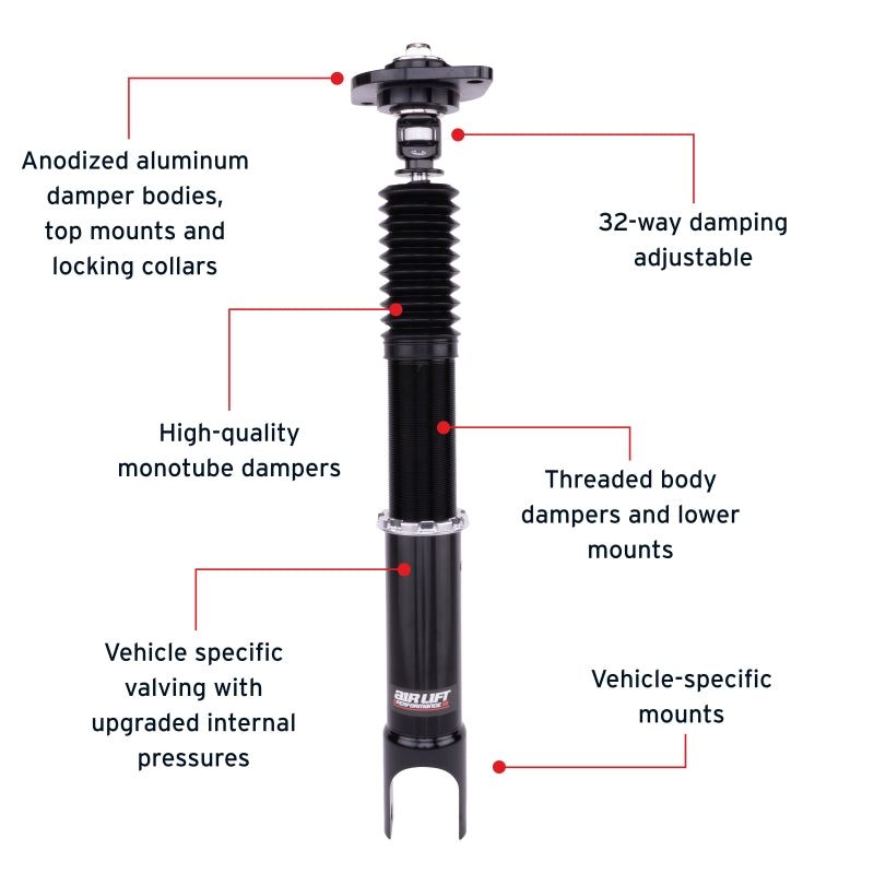 Air Lift Performance 03-06 Infiniti G35 Sedan / 03-08 Nissan 350Z Air Suspension Rear Kit - 76513