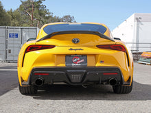 Load image into Gallery viewer, aFe POWER Takeda 2021 Toyota Supra 2.0L (t) 2.5in-3in 304 SS CB Exhaust w/ Blue Tips - 49-36050-L