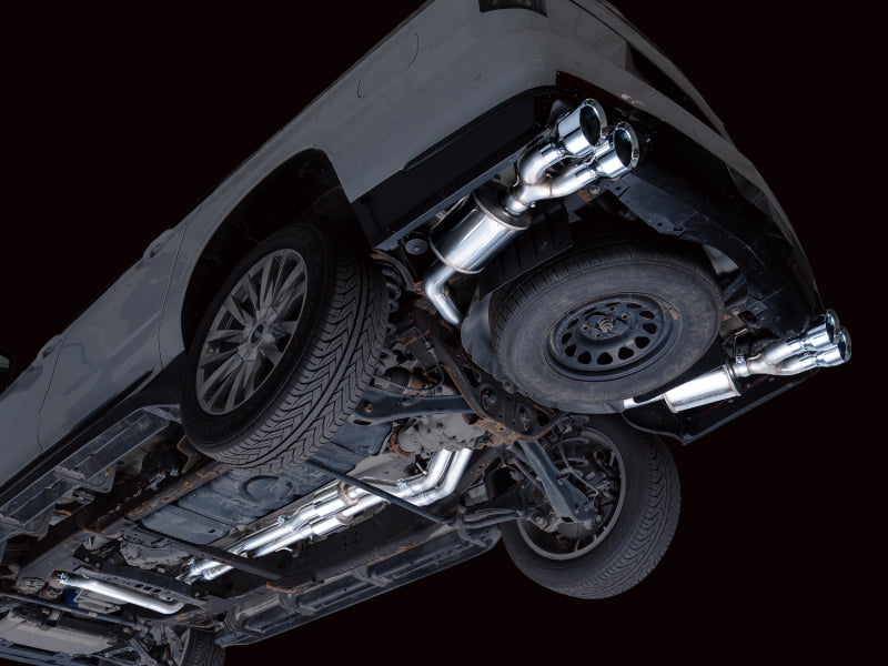 AWE Tuning 2021+ Cadillac Escalade 6.2L 0FG Dual Exit Exhaust System w/ 5in Chrome Silver Tips - 3015-42321