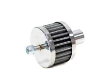 Load image into Gallery viewer, K&amp;N Steel Base Chrome Top Crankcase Vent Filter 3/4in OD Vent / 2in OD / 1-1/2in H Stud Mount - 62-1120