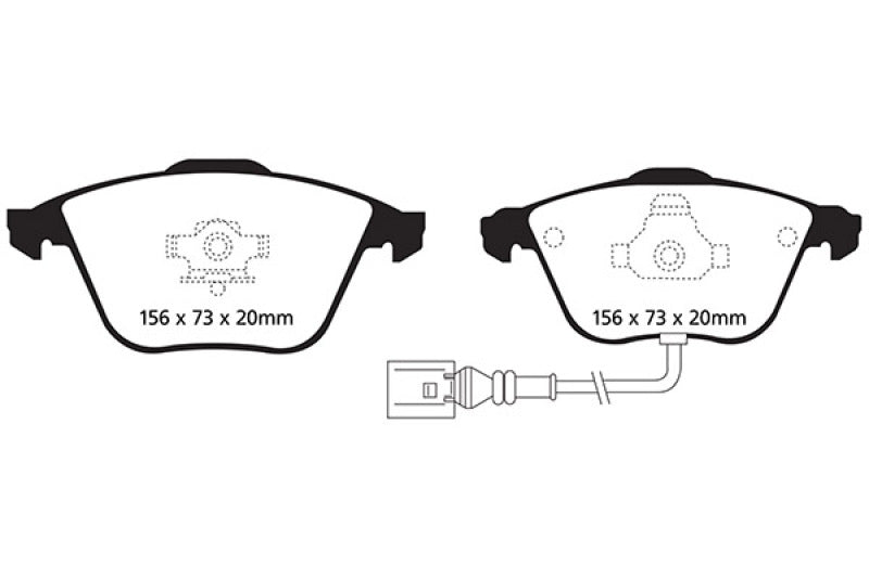 EBC 08-11 Volkswagen CC 3.6 Redstuff Front Brake Pads - DP31594C