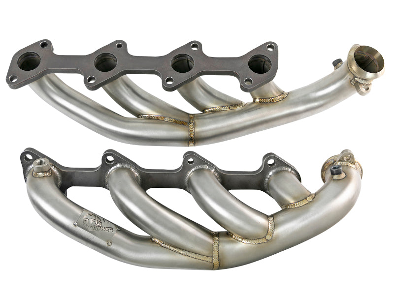 aFe Twisted Steel 1.75-2in 304 SS Headers 03-07 Ford Diesel Trucks V8-6.0L (td) - 48-33022