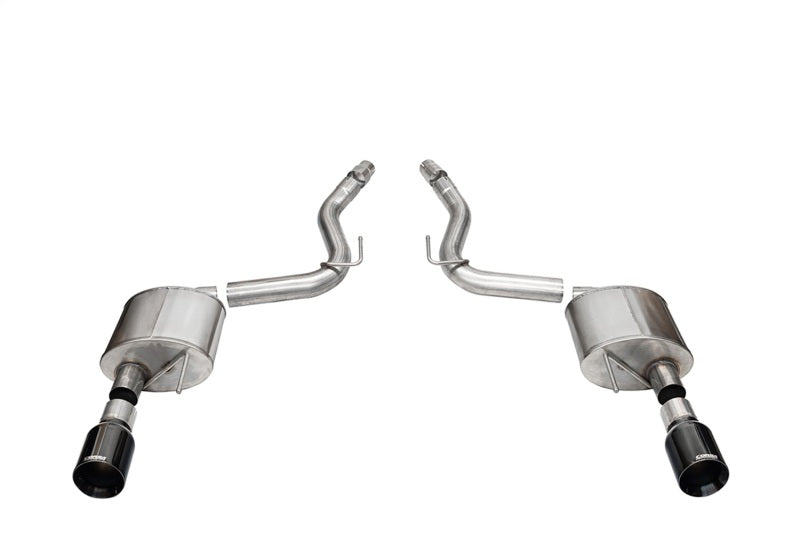 Corsa 2024+ Ford Mustang GT Sport Axle-Back Dual Rear Exit with 4.5in Straight Cut Black PVD Tips - 21253BLK