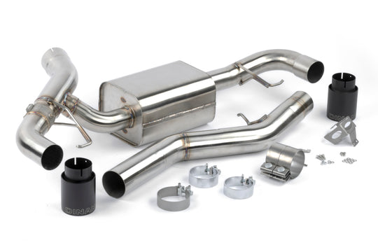Dinan 19-26 BMW 330i (G20)/21-26 BMW 430i (G22) Valved Axleback Exhaust System - Black Tips - D660-0091-BLK
