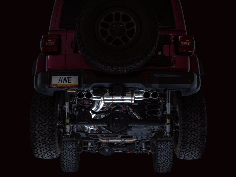 AWE Tuning 21+ Wrangler 392 Switchpath Cat-Back Exhaust- Quad BashGuards - 3025-41392