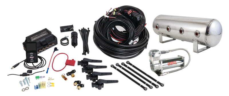 Air Lift Performance 3H (3/8 Air Line 2.5 Gal Polished Aluminum Tank VIAIR 444C Comp) - 27796