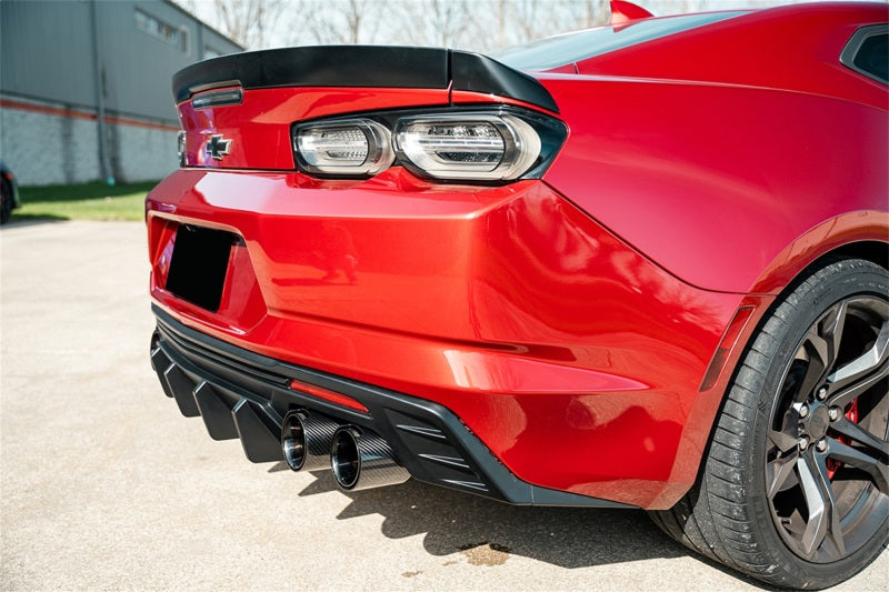 Corsa 2016-2024 Chevrolet Camaro SS / ZL1 Valved Axle-Back Exhaust w/ Black Carbon Fiber Quad Tips - 21789CFBLK