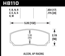 Load image into Gallery viewer, Hawk Performance Alcon/AP Racing 17mm ER-1 Motorsport Brake Pads - HB110D.654