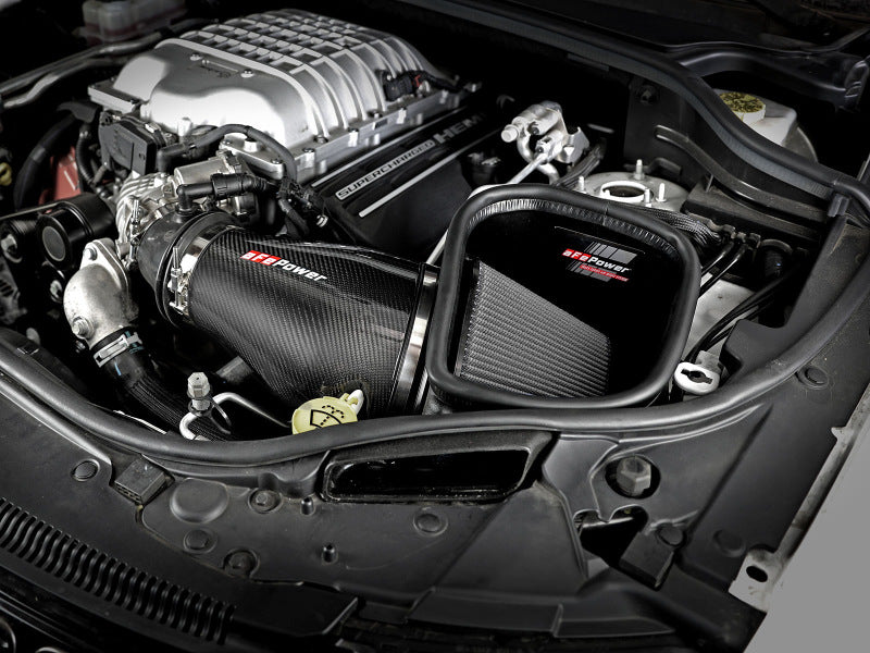 aFe Track Series Carbon Fiber Pro Dry S AIS - 2018 Jeep Grand Cherokee Trackhawk (WK2) V8-6.2L(SC) - 57-10002D