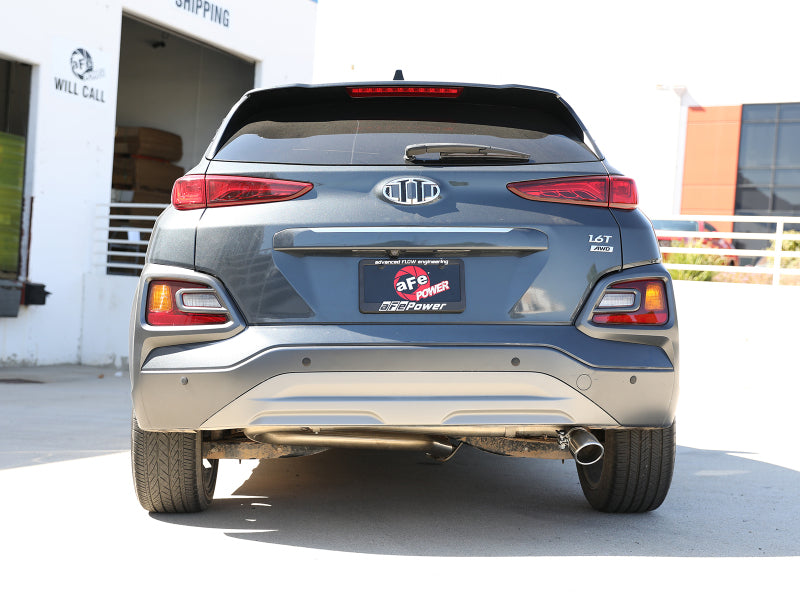 aFe Takeda 2.5in 304 SS Axle-Back Exhaust w/o Muffler w/Polish Tip 18-22 Hyundai Kona L4-1.6L(t) AWD - 49-37017NM-P