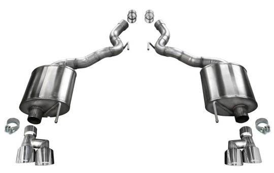 Corsa 2018-2023 Ford Mustang GT Convertible Sport Axle-Back Exhaust w/ 4in Tips - 21050