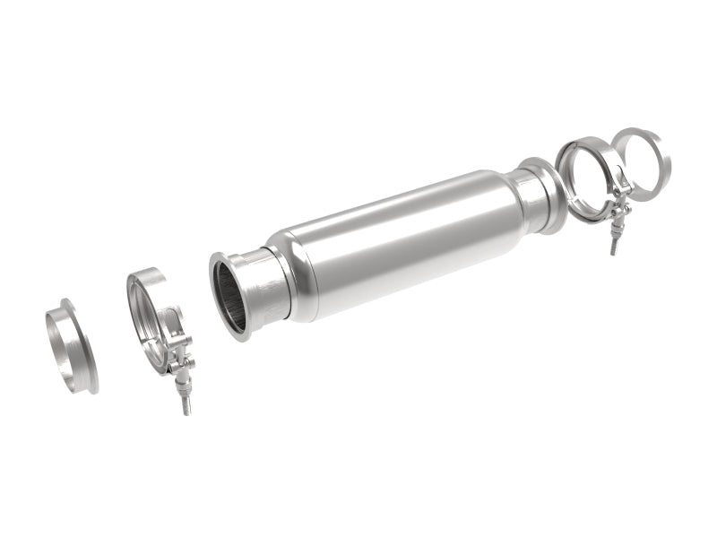 aFe MACH Force-Xp Resonator 3 IN Inlet/Outlet x 4 IN Dia. x 12 IN Body x 16 IN Overall Length - 49M10006