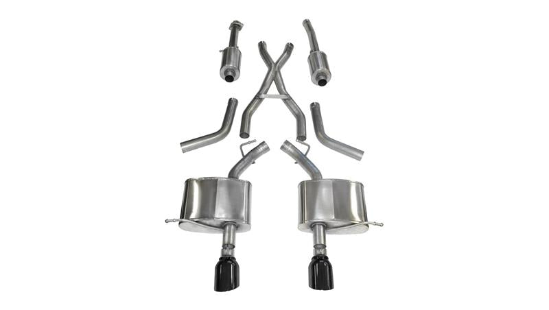Corsa 2011-2024 Dodge Durango 5.7L V8 Black Sport Dual Rear Cat-Back Exhaust - 14459BLK