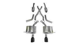 Corsa 2011-2024 Dodge Durango 5.7L V8 Black Sport Dual Rear Cat-Back Exhaust - 14459BLK