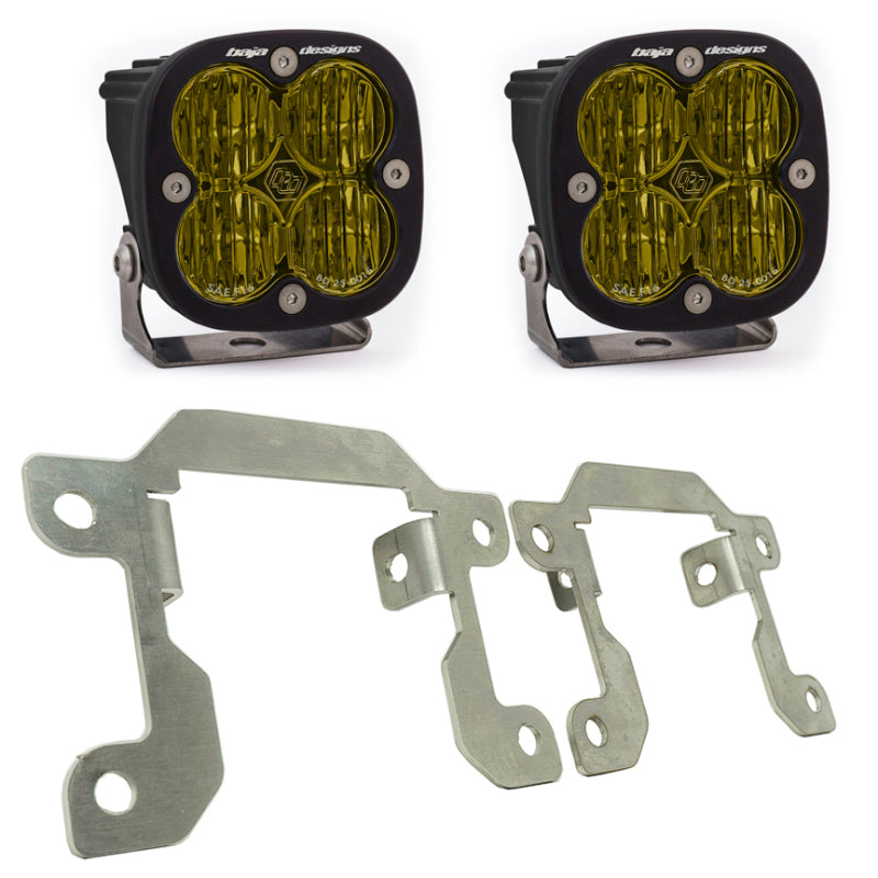 Baja Designs 2019+ Ranger Fog Light Squadron Amber Fog Pocket Kit - 447716
