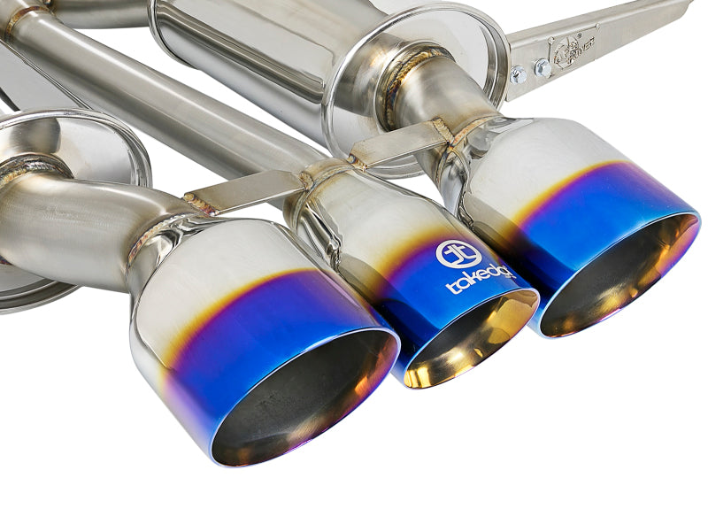 aFe Takeda 3in 304 SS Cat-Back Exhaust w/ Blue Flame Tips 2017+ Honda Civic Type R I4 2.0L (t) - 49-36616-L