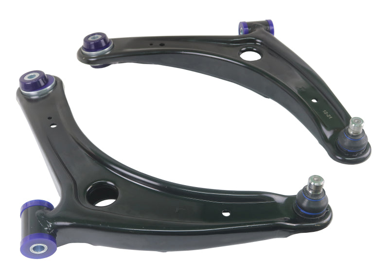 SuperPro 2008 Mitsubishi Lancer GTS Front Lower Control Arm Set w/ Bushings - w/ Positive Caster - TRC1023