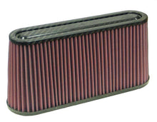Load image into Gallery viewer, K&amp;N Universal Air Filter Carbon Fiber Top 12in Flange ID x .875in Flange Length x 5.75in Height - RF-1050