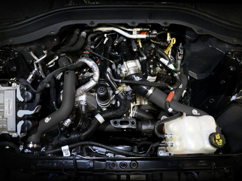 aFe 22-23 Ford Explorer BladeRunner Aluminum Hot and Cold Charge Pipe Kit - Blk - 46-20674-B