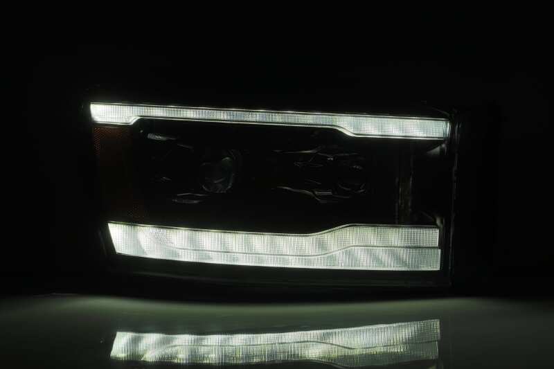 AlphaRex 06-08 Dodge Ram 1500HD LUXX LED Projector Headlights Plank Style Chrome w/Seq Signal/DRL - 880534