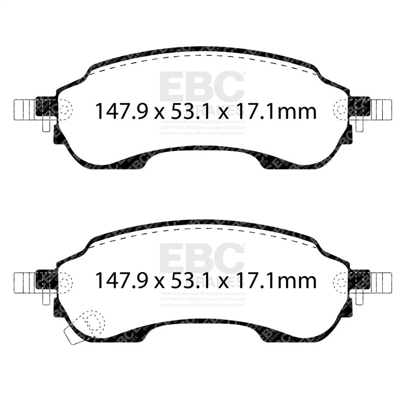 EBC 2022+ Ford Bronco Raptor 3.0T Rear Extra Duty Brake Pads - ED93151