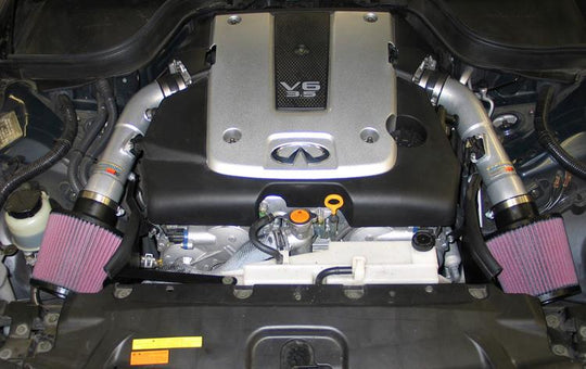 K&N 07-08 G35 Dual Silver Typhoon Short Ram Intakes - 69-7082TS