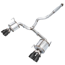 Load image into Gallery viewer, AWE Tuning Subaru STI VA / WRX GV / STI GV Sedan Touring Edition Exhaust - Diamond Black Tip (102mm) - 3015-43108