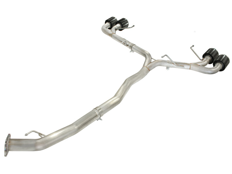 aFe Takeda 3in SS Exhaust Cat-Back 09-14 Nissan GTR V6 3.8L Carbon Fiber Tips - 49-36108-C
