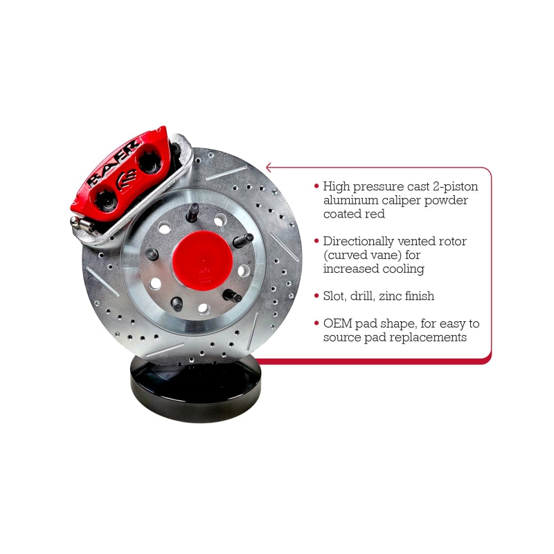 Baer Brakes 73-77 GM A- Body/70-81 F-Body 13in Classic Series Front Brake Kit - Red - 4301676R