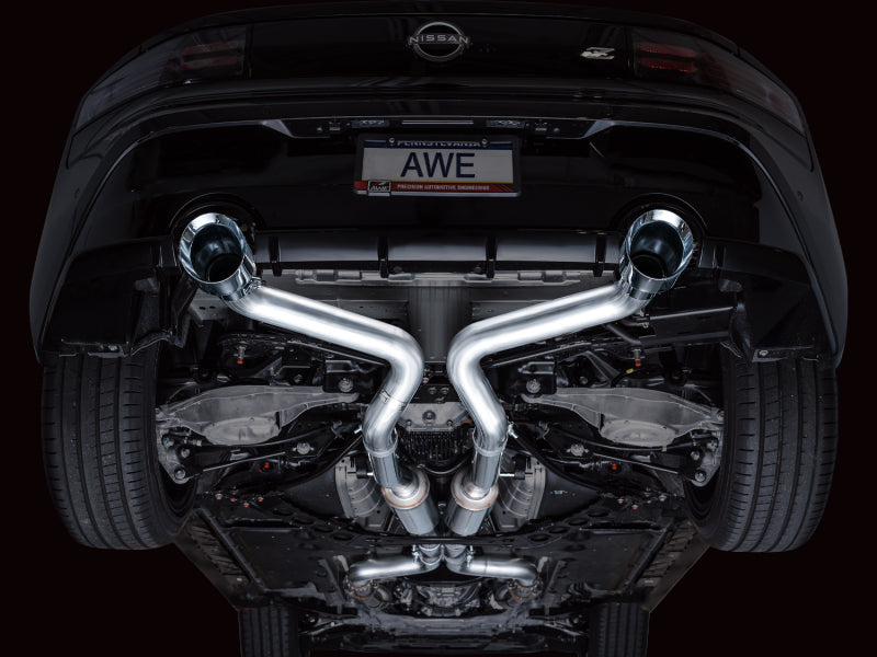 AWE Tuning 2023 Nissan Z RZ34 RWD Track Edition Cat-Back Exhaust System w/ Chrome Silver Tips - 3020-32400