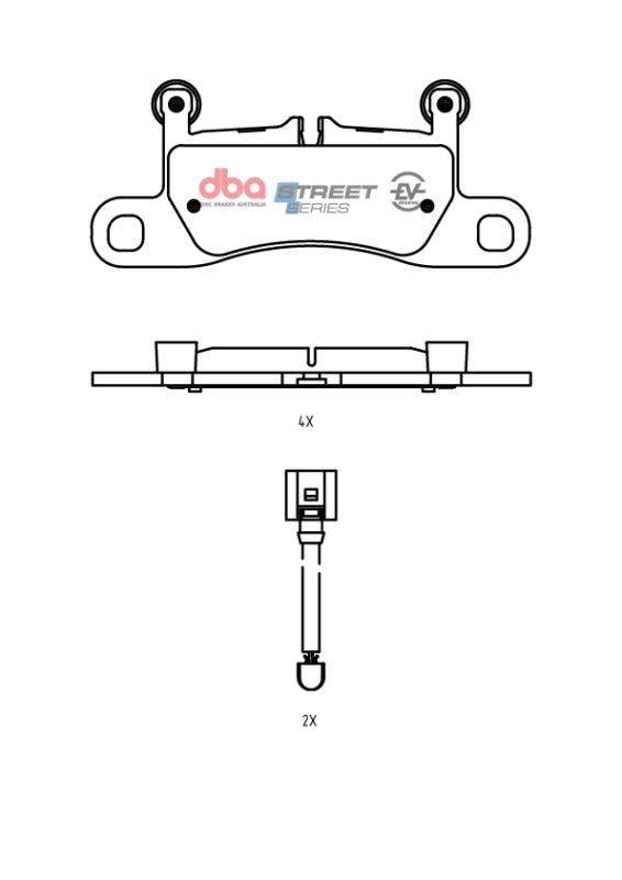 DBA 2011 Porsche Cayenne Street Series Rear Brake Pads - DB2229SSEV