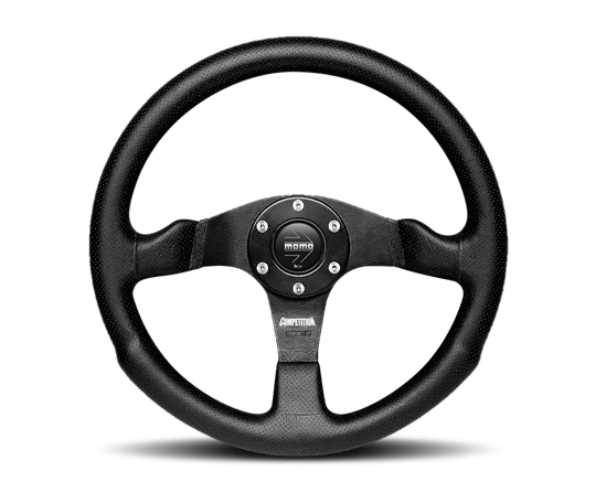Momo Competition Steering Wheel 350 mm - Black AirLeather/Black Spokes - COM35BK0B